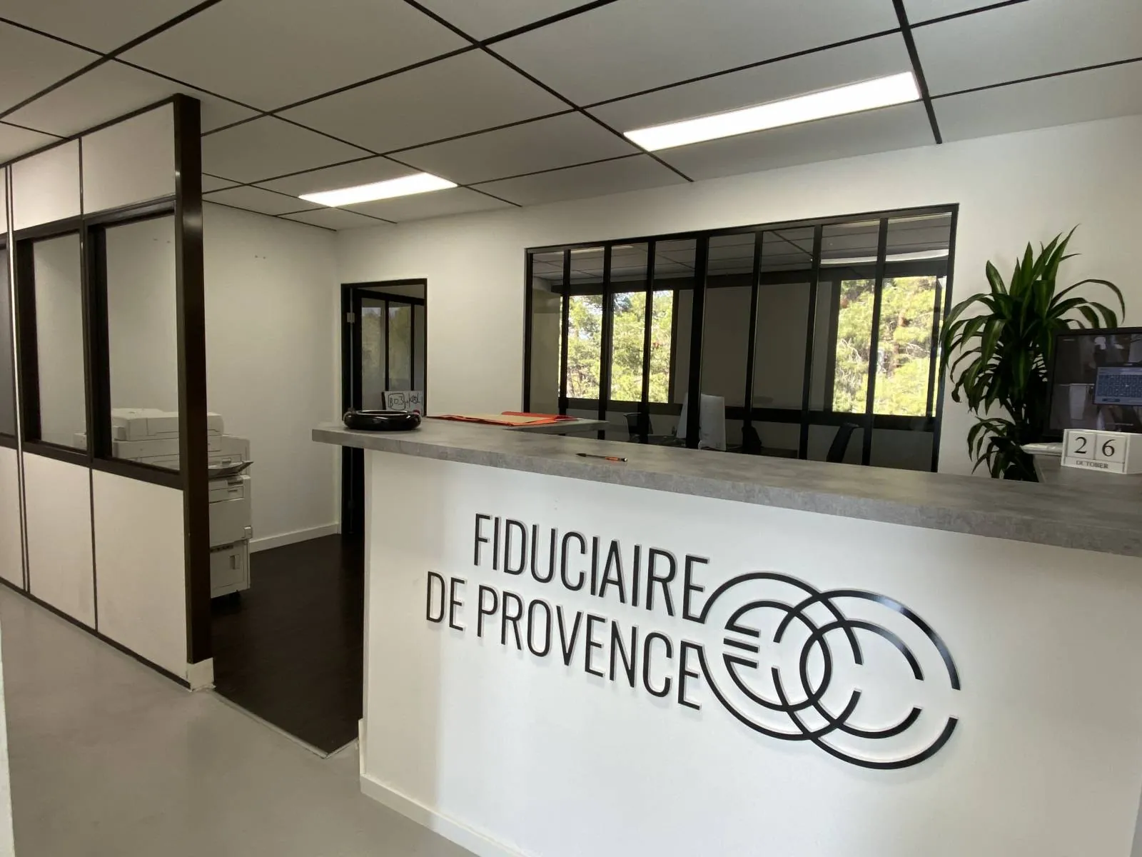 Agencement Mur végétal bureau la fiduciaire de Provence à Aix en Provence — vue 2