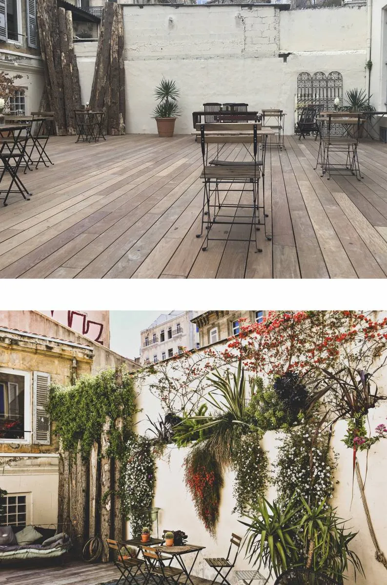 Aménagement de la terrasse et du patio avec un décor végétal — vue 8