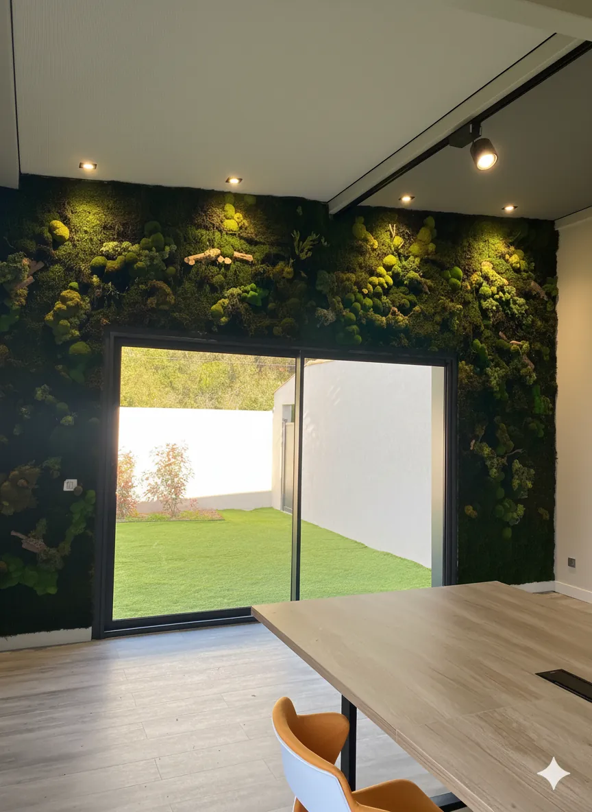 Création d’un mur végétal acoustique en végétaux stabilisés — vue 8