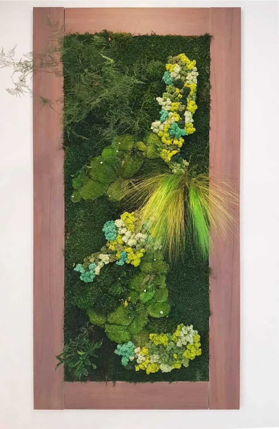 Tableau végétal en plantes stabilisées pour la décoration d’hall d’immeuble Kauffman and broad à Aix en Provence – Provence Alpes Cote d’Azur - L’art végétal au service de vos espaces intérieurs et extérieurs — vue 4